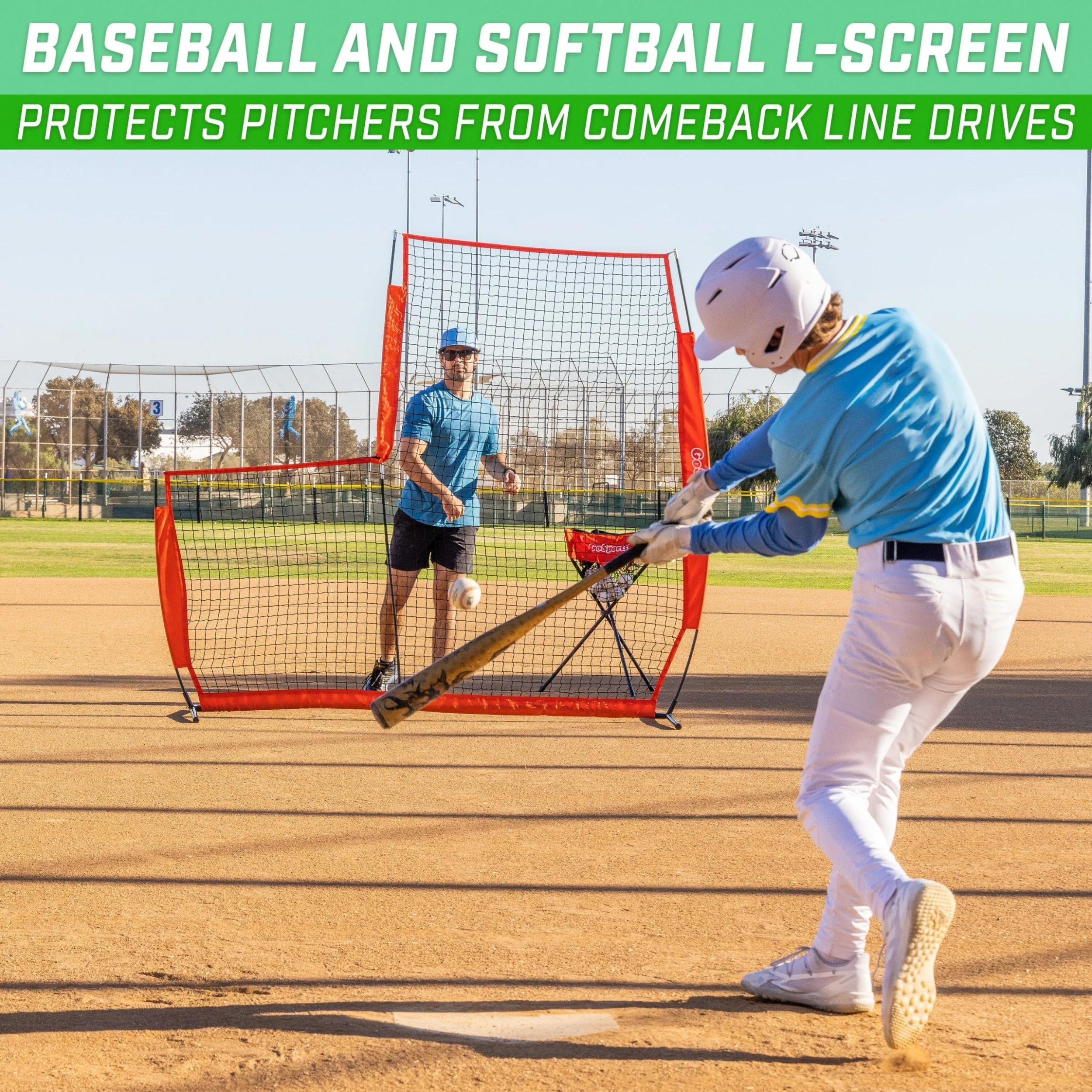 Playgosports.com GoSports 7 Ft X 7 Ft Baseball & Softball L Screen - Image 2
