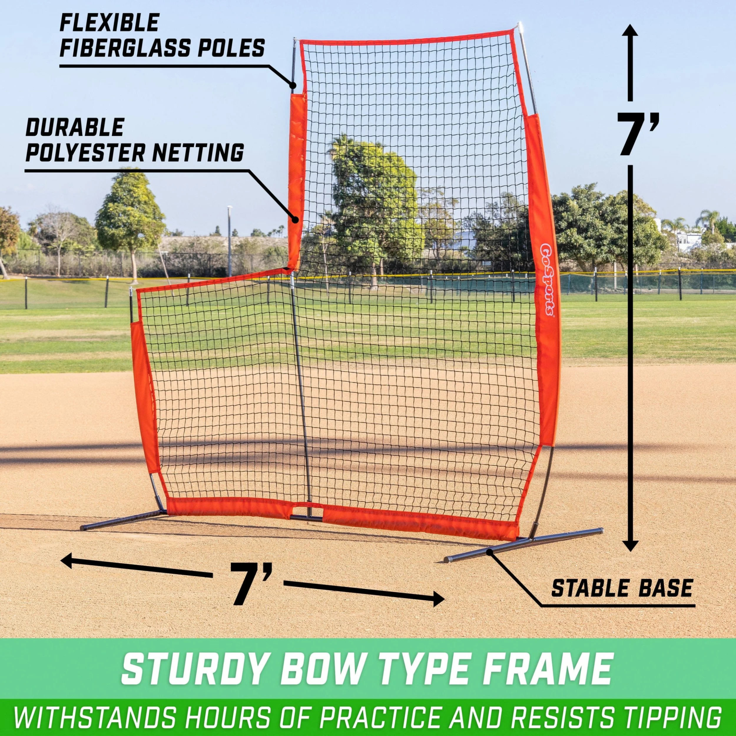 Playgosports.com GoSports 7 Ft X 7 Ft Baseball & Softball L Screen - Image 3