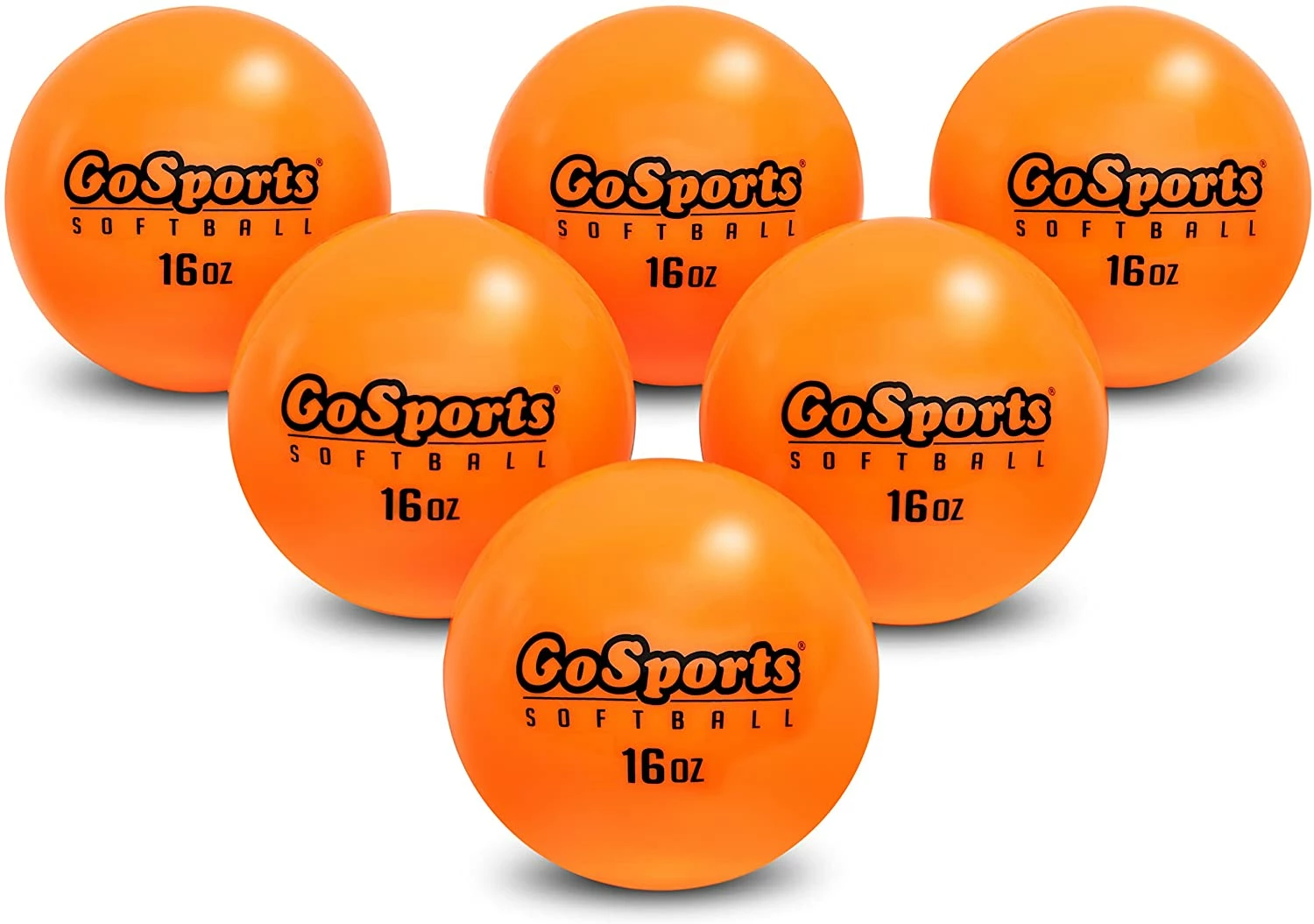Playgosports.com GoSports 3.82" Weighted Training Softballs - 6-Pack