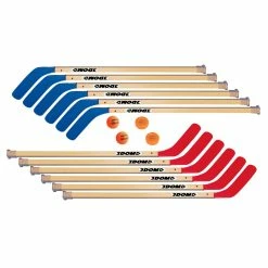 DOM 12 Bâtons De Hockey 42" + Balles / Rondelles