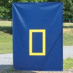 CageSaver H.D. Backdrop (Navy Blue With Yellow Strike Zone)